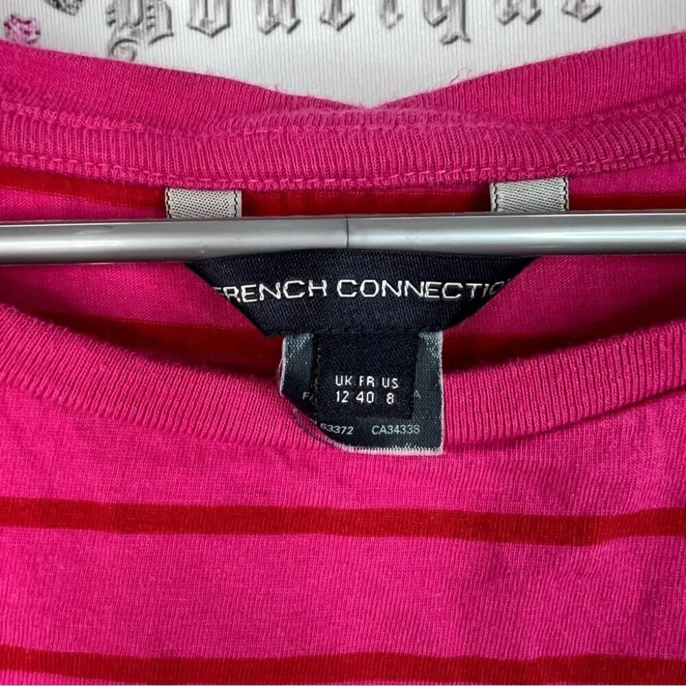 French connection dress stripes candy pink red Striped Women's Dress